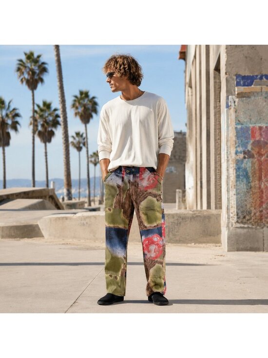 Jungles Other - Jungles Strange Bloom Colorful Art Print Mens Pants small